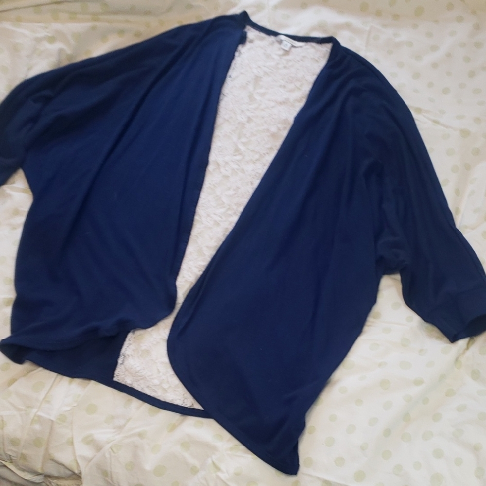 *donated* Charming Charlie Deep Blue Open Front Cardigan